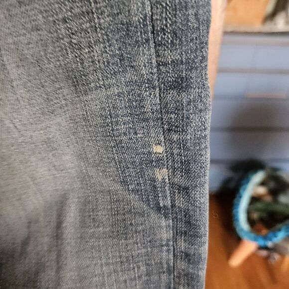 American Eagle Men’s Slim Straight AirFlex Jeans 30x34 Destroyed Denim - Picture 7 of 10